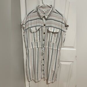 Linen Blend Dress- Time and Tru- Size XL